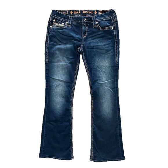 Rock Revival Denim - Rock Revival Women’s Dark Wash Bootcut Easy Boot Betty Jeans 28 (32x29)